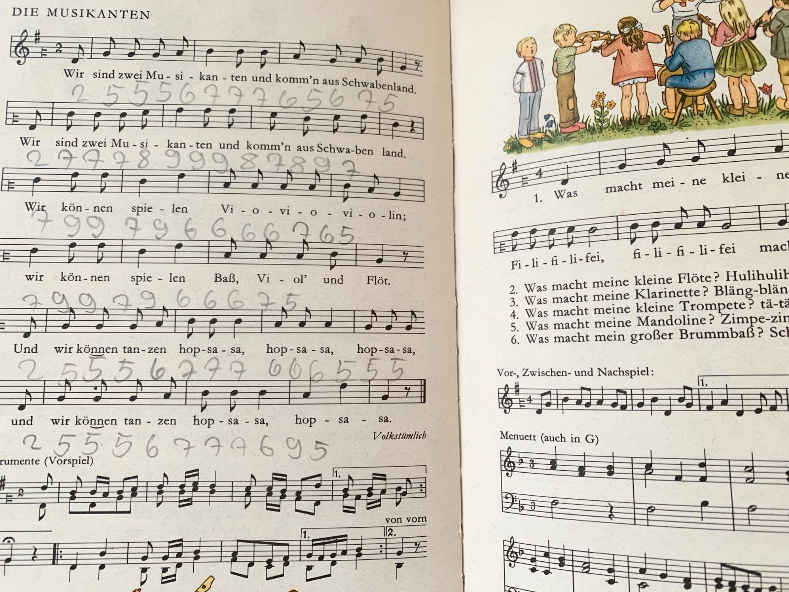 RV75 洋書古書 ヴィンテージ音楽教本 楽譜絵本 423⑨1969年ドイツ語楽譜絵本 音楽教科書 ジャンクジャーナル 洋書古書