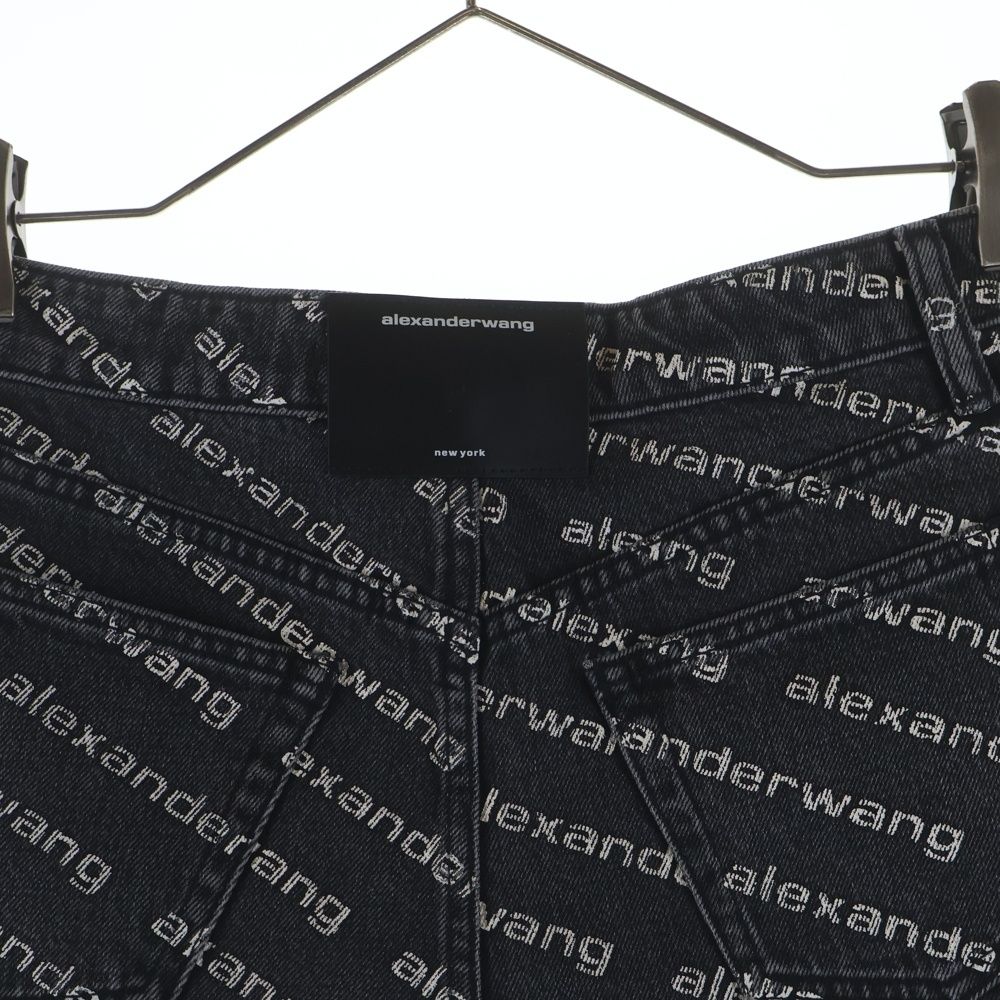 ALEXANDER WANG (アレキサンダーワン) Printed denim shorts ロゴ
