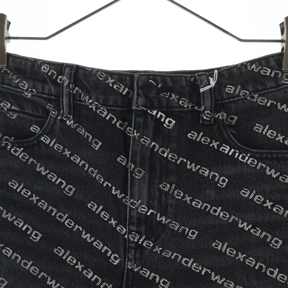 ALEXANDER WANG (アレキサンダーワン) Printed denim shorts ロゴ