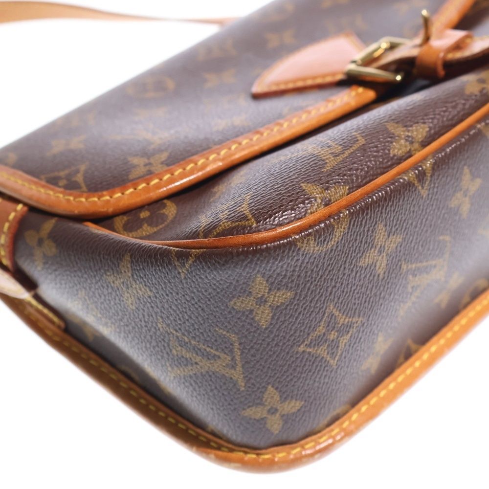 LOUIS VUITTON ルイヴィトン モノグラム ソローニュ ショルダーバッグ ショルダーポシェット ブラウン レザー×PVC M42250 ゴールド金具 LOUIS VUITTON (ルイヴィトン) モノグラム ソローニュ ショルダー