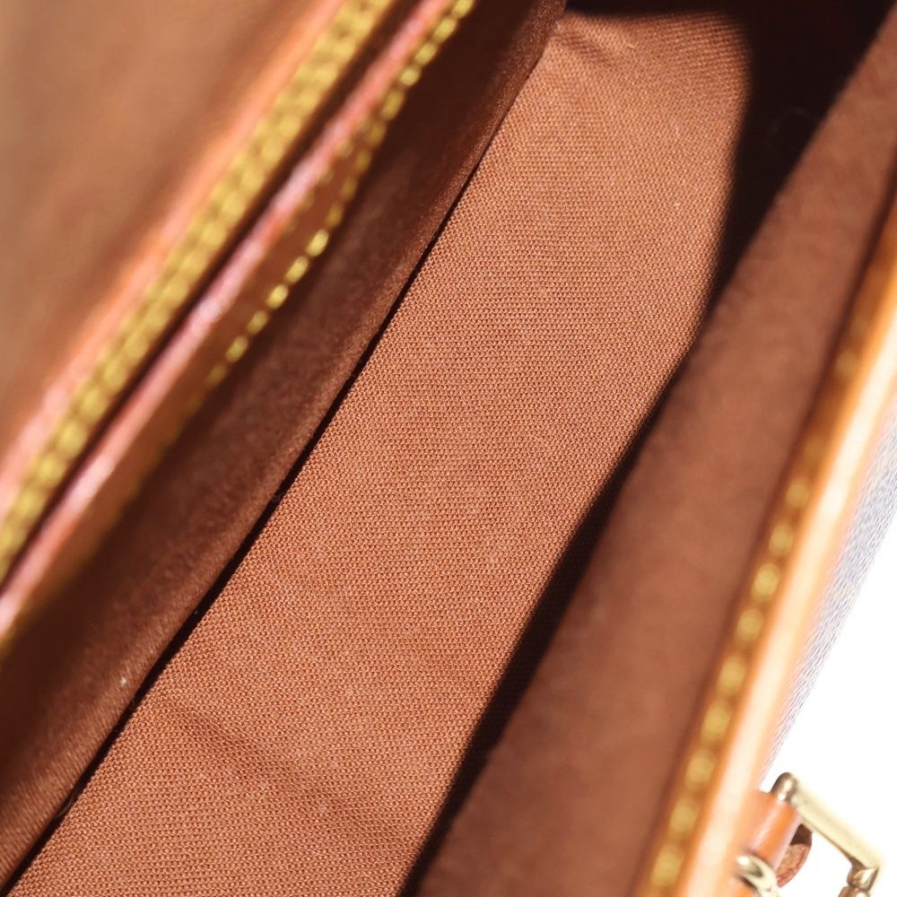 LOUIS VUITTON ルイヴィトン モノグラム ソローニュ ショルダーバッグ ショルダーポシェット ブラウン レザー×PVC M42250 ゴールド金具 LOUIS VUITTON - LOUIS VUITTON ルイヴィトン モノグラム ソローニュ