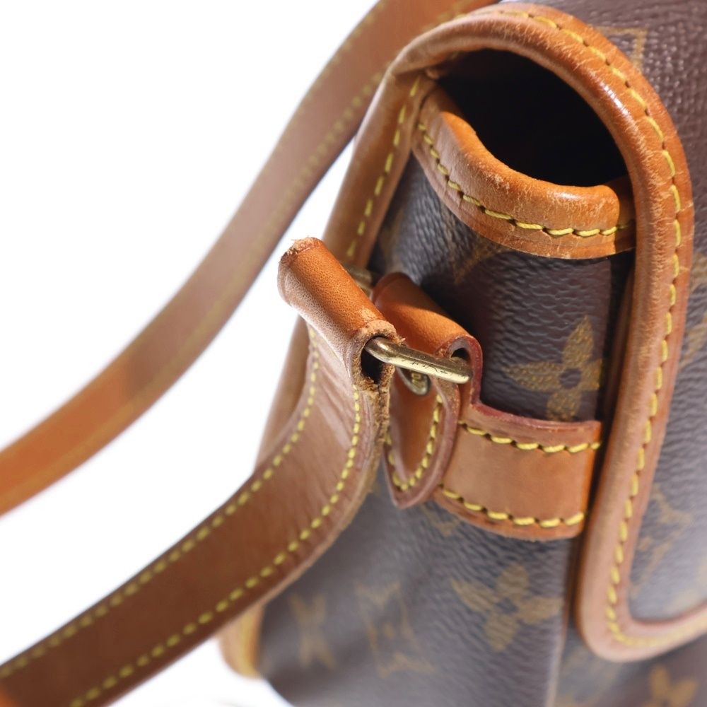 LOUIS VUITTON ルイヴィトン モノグラム ソローニュ ショルダーバッグ ショルダーポシェット ブラウン レザー×PVC M42250 ゴールド金具 LOUIS VUITTON (ルイヴィトン) モノグラム ソローニュ ショルダー