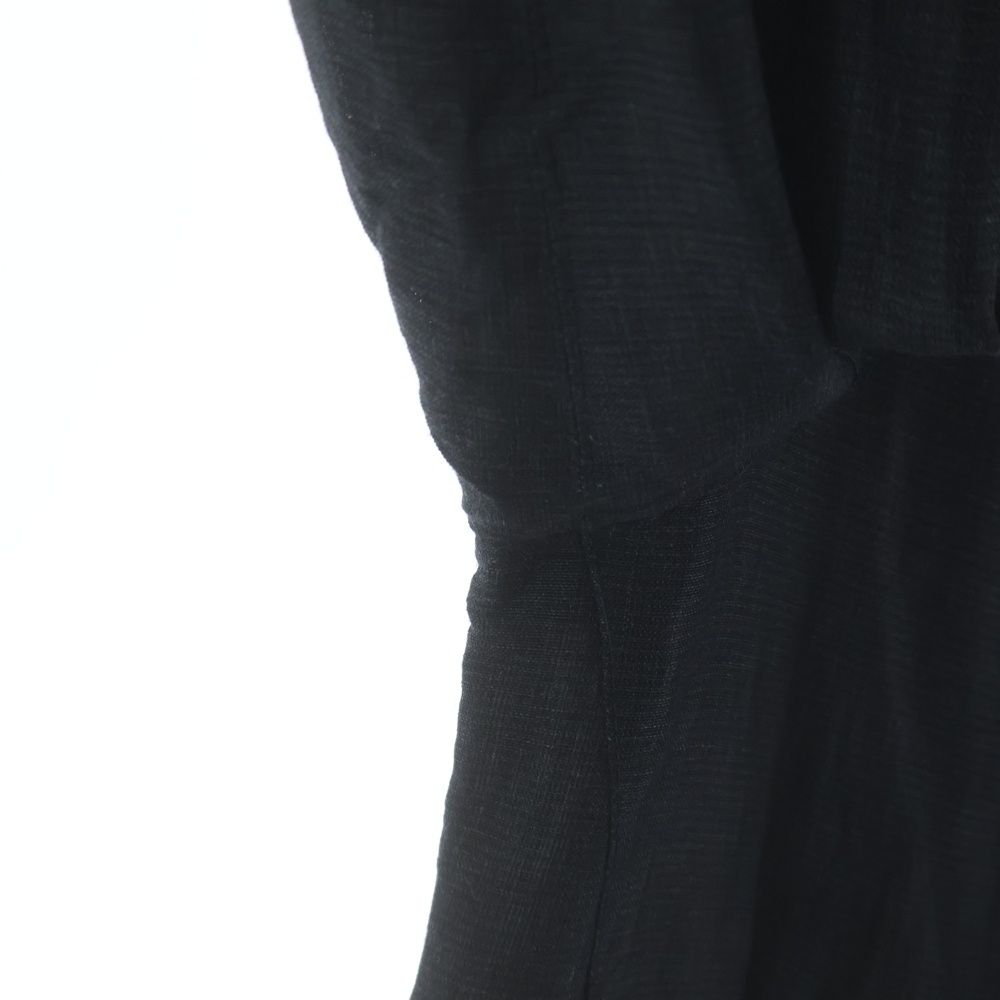 Paul Harnden (ポールハーデン) Mens Blazer ウールリネン ピークドラペル スタンドカラー ノーベント 4B テーラードジャケット ブレザー ダークグレー