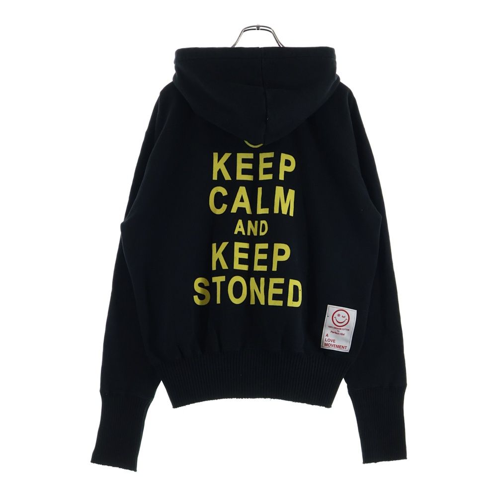 Perfect Ribs パーフェクトリブス ×A LOVE MOVEMENT KEEP CALM Basic Zip Hoodie ア ラブ ムーブメント ベーシック ジップアップスウェットパーカー フーディー ブラック PR534035A Perfect Ribs (パーフェクトリブス) ×A LOVE MOVEMENT KEEP CALM Basic
