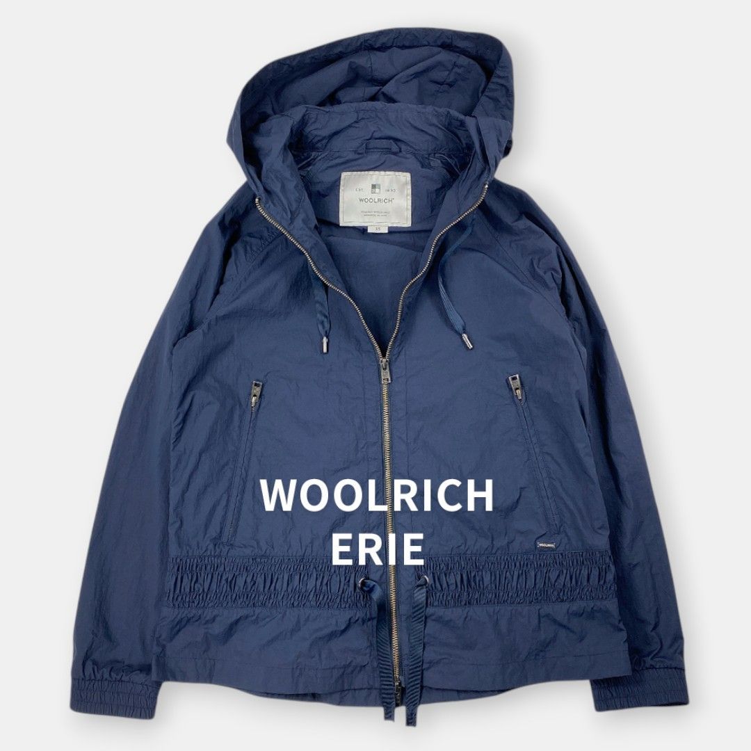WOOLRICH ERIE ウールリッチ エリー ナイロンジャケット ウィンドブレーカー WWOU0464 紺 ネイビー XS / J&NREUSE レディース アウター