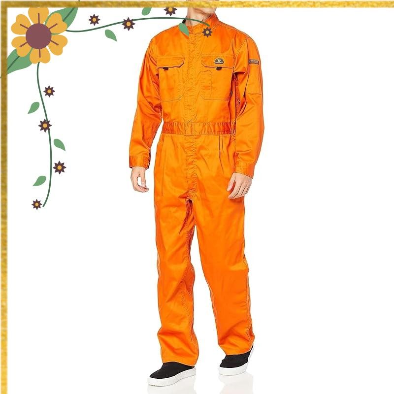 Forecast(フォーキャスト)作業服 工場 DIY 農業 T/C長袖股ハギつなぎ服 6609 オレンジ LL 0