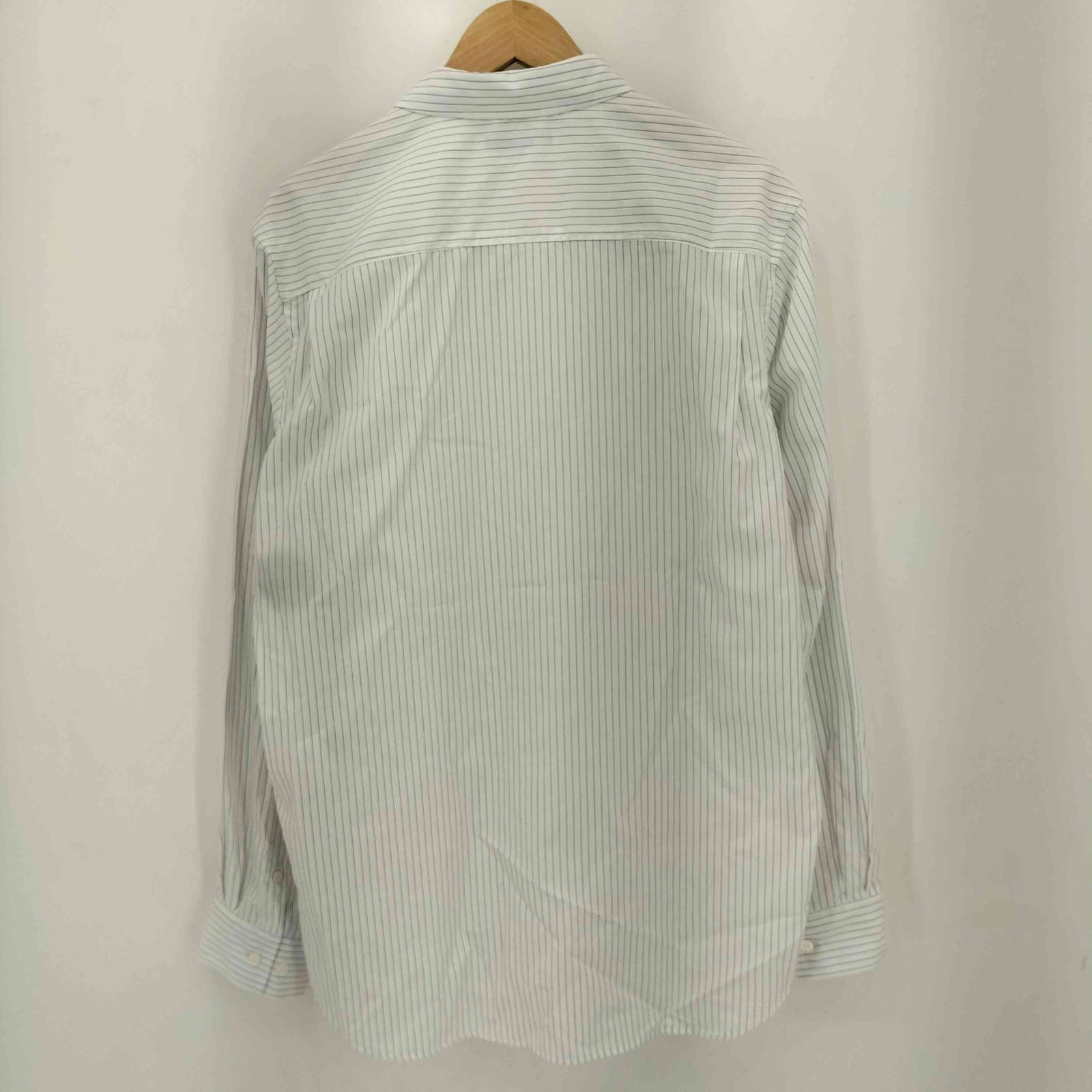 ターク TAAKK FLOWER EMBROIDERY REGULAR SHIRT ストライプ柄 フロント 