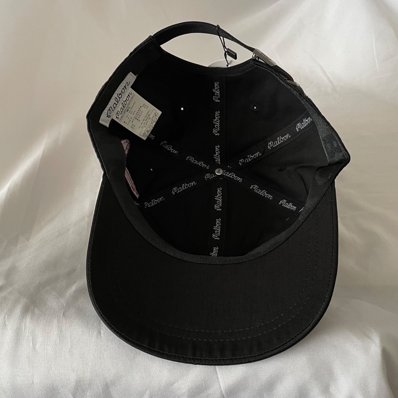 新品 マルボンゴルフ malbon golf 帽子 キャップ ブラック - メルカリ