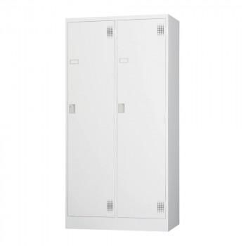 豊國工業 スタンダードロッカー2人用ワイド(シリンダー錠) TLK-S2W CN-85色(ホワイトグレー)