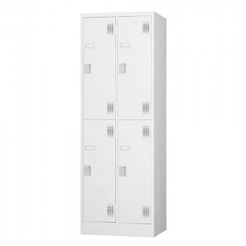豊國工業 スタンダードロッカー4人用2段(シリンダー錠) TLK-S4S CN-85色(ホワイトグレー)