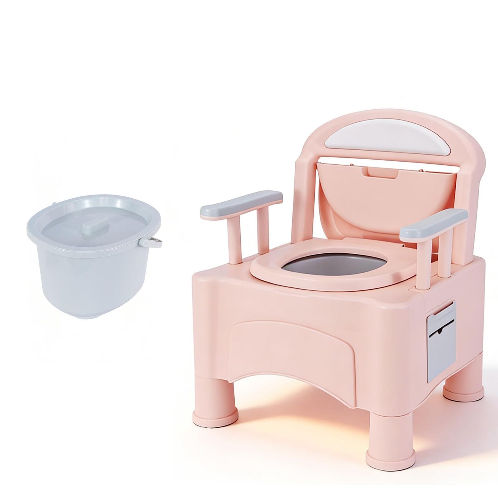 新品 BQKOZFIN 簡易トイレ介護用 ポータブルトイレ 多機能 洋式トイレ 