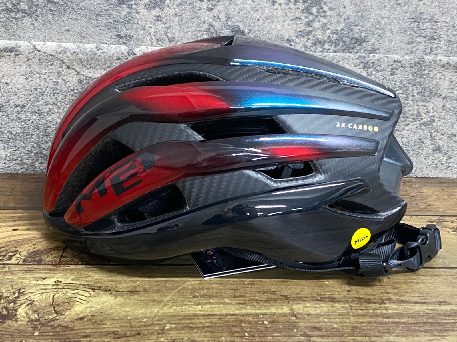 KA012 メット MET トレンタ TRENTA 3K CARBON MIPS ヘルメット 赤黒 L 