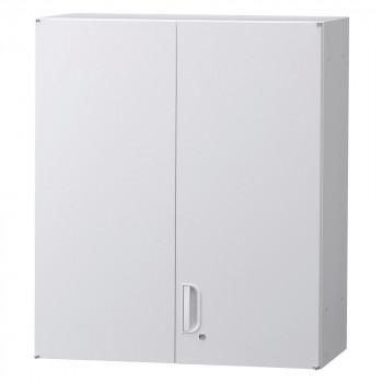 豊國工業 壁面収納庫深型両開きH1050(上置) ホワイト HOS-HRUX BN-90色(ホワイト)