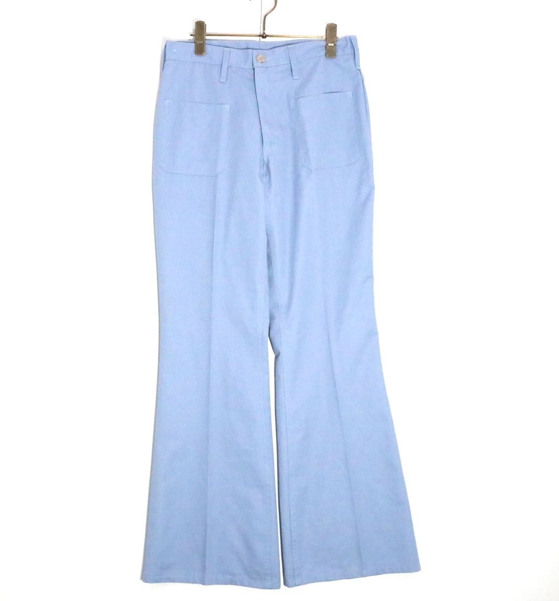 【中古B】メンズ W31 ラングラー 70s ブルーベル ビッグベルボトム スラックス Wrangler Western Big Bell Bottoms WI.14 ライトブルー ジャパンヴィンテージ 送料無料 中古B】メンズ W31 ラングラー 70s ブルーベル ビッグベルボトム