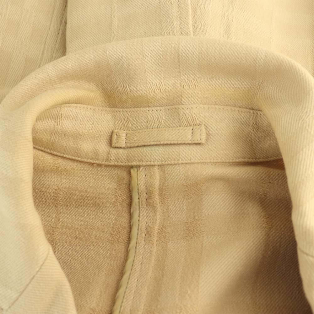 バーバリーロンドン テーラードジャケット ラムレザー　ベージュ　サイズ44 バーバリー ロンドン BURBERRY LONDON テーラードジャケット チェック
