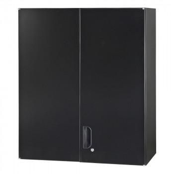 豊國工業 壁面収納庫深型両開きH1050(上置) ブラック HOS-HRUX-B CN-10色(ブラック)