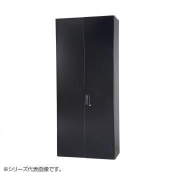 豊國工業 壁面収納庫浅型両開きH2100 ブラック HOS-HRLSX-B CN-10色(ブラック)