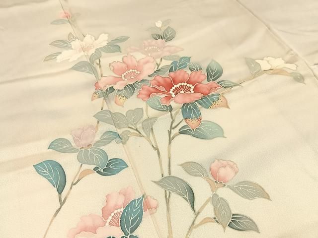 平和屋着物●訪問着　友禅　草花文　暈し染め　金彩　正絹　逸品　AABH9657ph 平和屋着物□訪問着 友禅 枝花文 暈し染め 正絹 逸品 BAAW9687hj