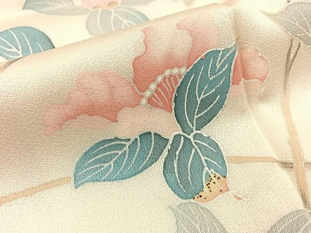 平和屋着物□訪問着 友禅 枝花文 暈し染め 正絹 逸品 BAAW9687hj