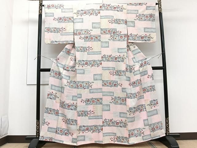 平和屋着物□上質な小紋 花唐草文 金彩 正絹 逸品 CABF8181xi - メルカリ
