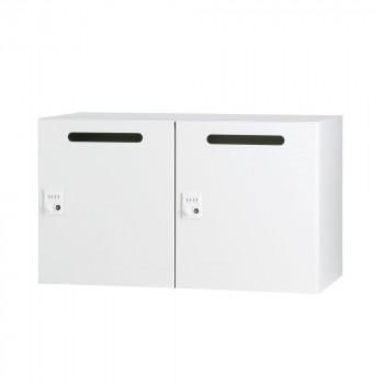 豊國工業 パーソナルロッカー(2列1段)H525 ダイヤル錠 開口付 棚板付 ホワイト HOS-PDAT5252X-W BN-90色(ホワイト)