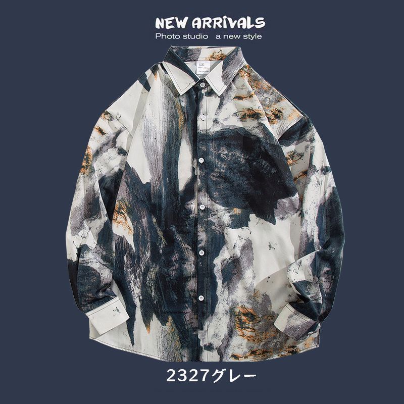新品 長袖 アロハシャツ シャツ メンズ 花柄シャツ カジュアルシャツ 総柄 開襟 スリム 細身 メンズシャツ 長袖シャツ トップス 柄シャツ 春服 秋服 おしゃれ 春夏秋 全18色 リゾート ハワイ 普段着 薄手 mlatf