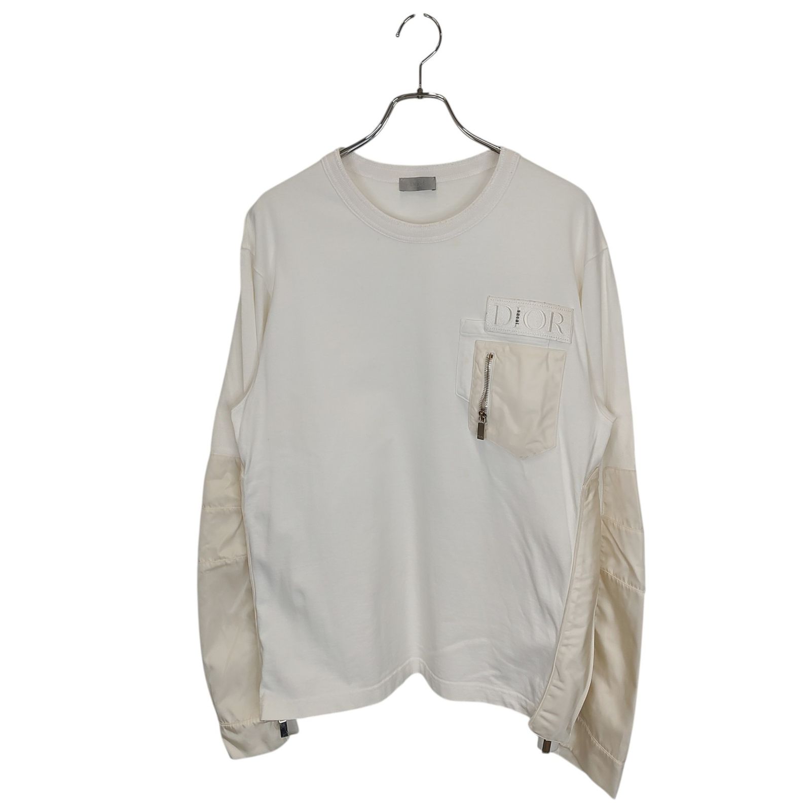 ディオール DIOR サカイ Sacai ドッキング 切替 長袖 ナイロン DIOR ディオール × SACAI サカイ Docking Side Slit Tee ドッキング