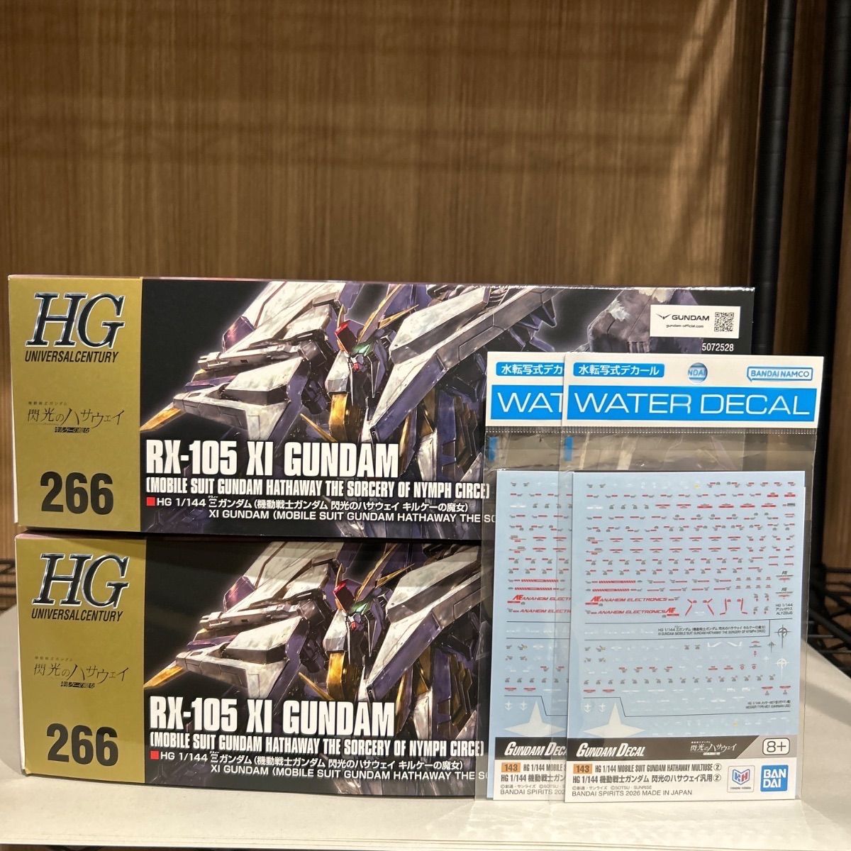 HG Ξガンダム クスィーガンダム 2個・閃光のハサウェイ汎用2 水転写式