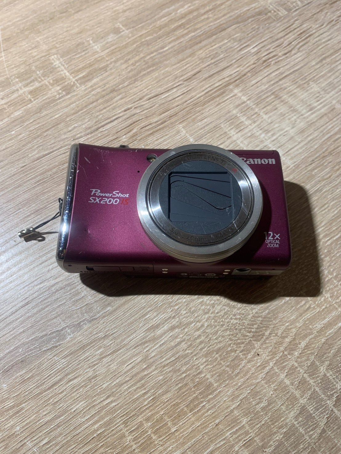 0132 Canon PowerShot SX200 IS ボルドーレッド デジカメ ジャンク品