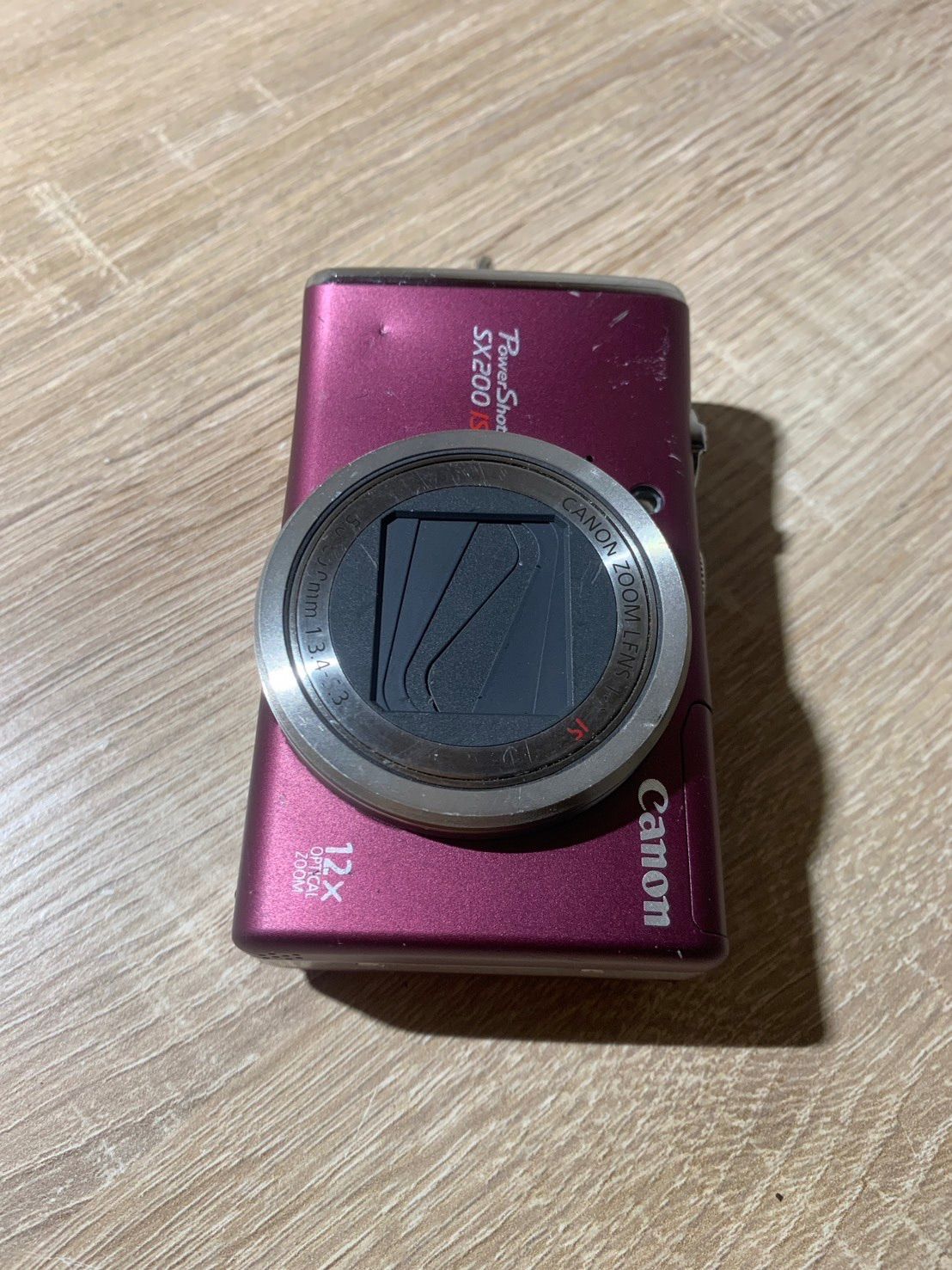0132 Canon PowerShot SX200 IS ボルドーレッド デジカメ ジャンク品