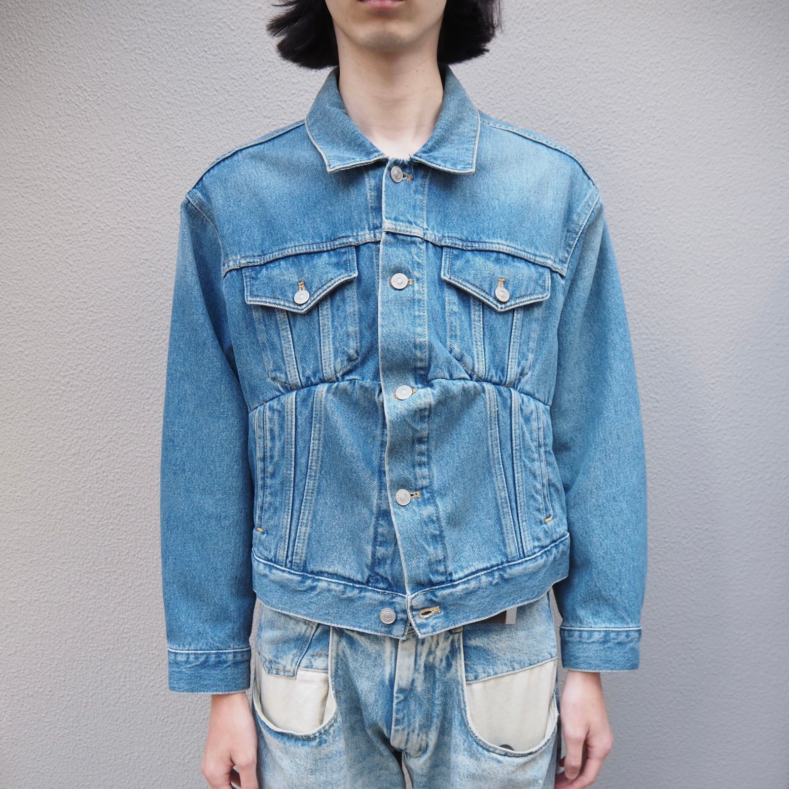 BALENCIAGA Swing デニム ジャケット ブルー バレンシアガ - メルカリ