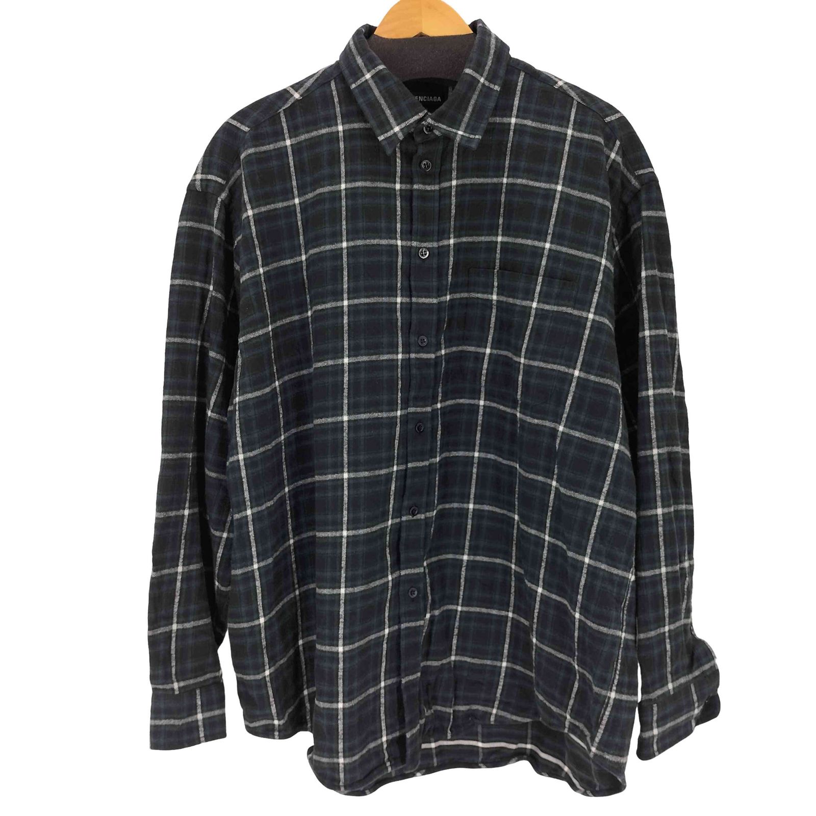 バレンシアガ BALENCIAGA フランネルチェックシャツ メンズ 37 - メルカリ