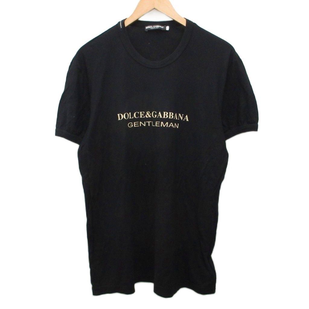 ドルガバ　黒Ｔシャツ ブラックのメンズ Tシャツ コットン DGエンブロイダリー | Dolce&Gabbana®
