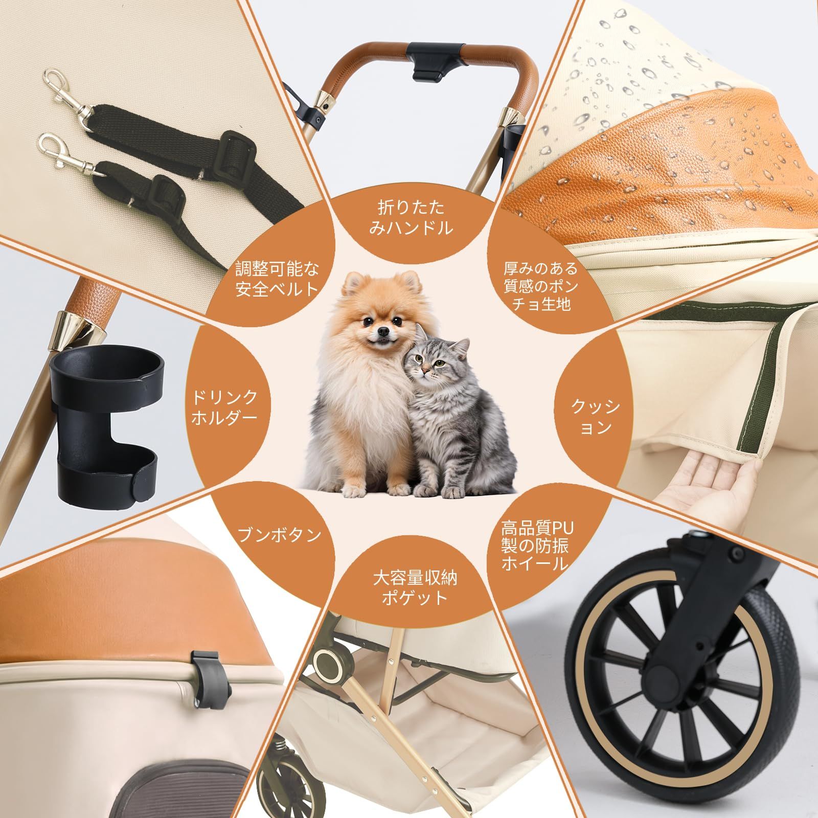 新登場1秒コット付折り畳み】MILA&LOUIS ペットカート 1秒コット付