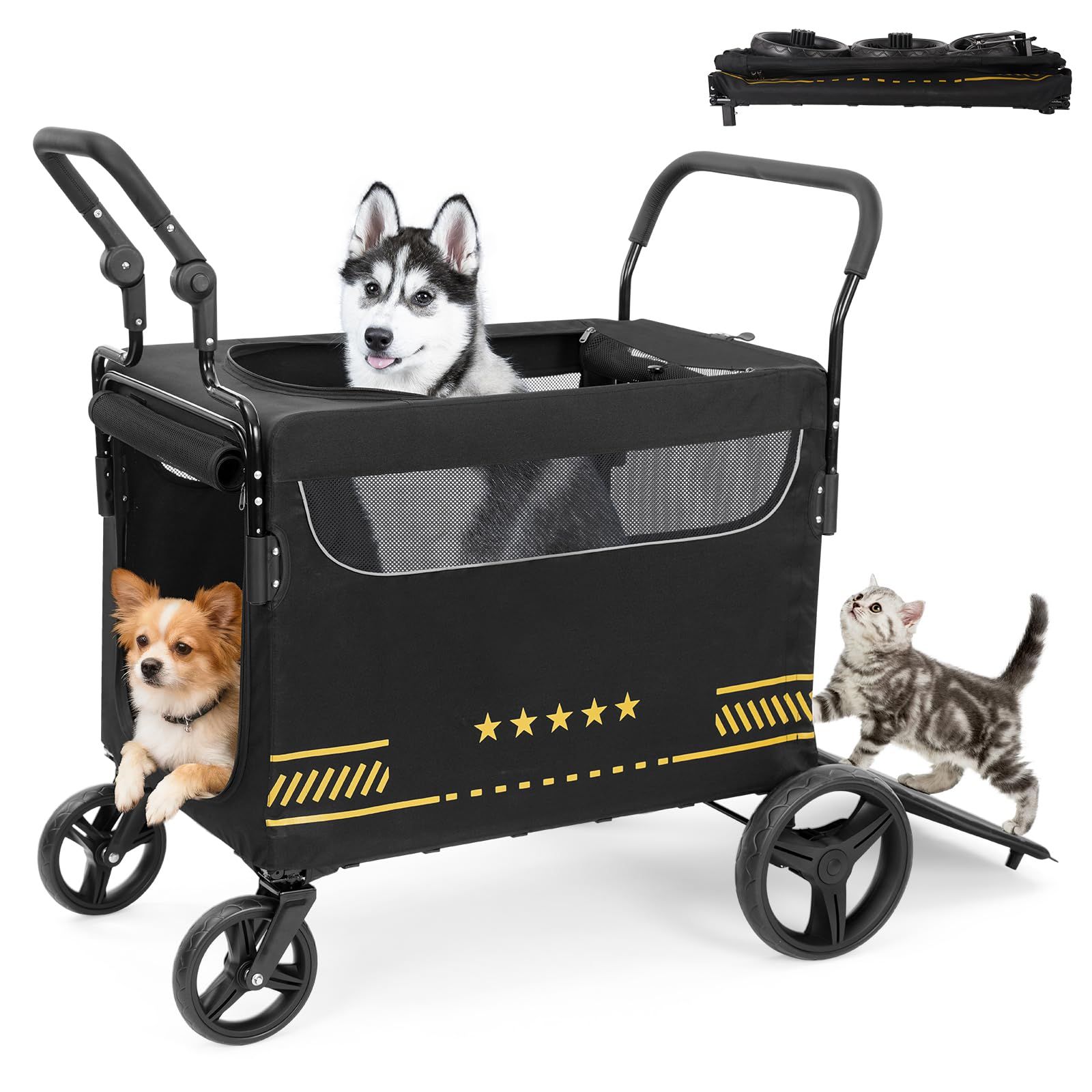 VOISTINO【広々大空間】ペットカート 犬カート ペットバギー