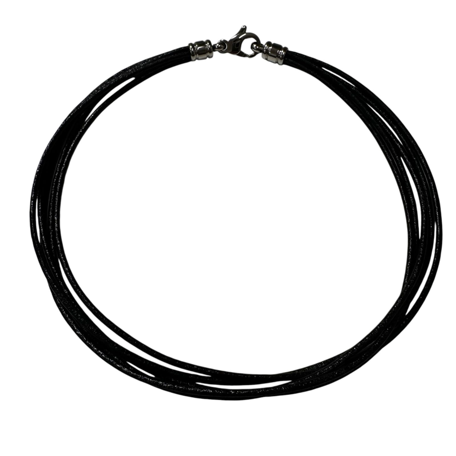 ✨美品✨BVLGARI ブルガリ ブラック5連 レザー チョーカー ネックレス