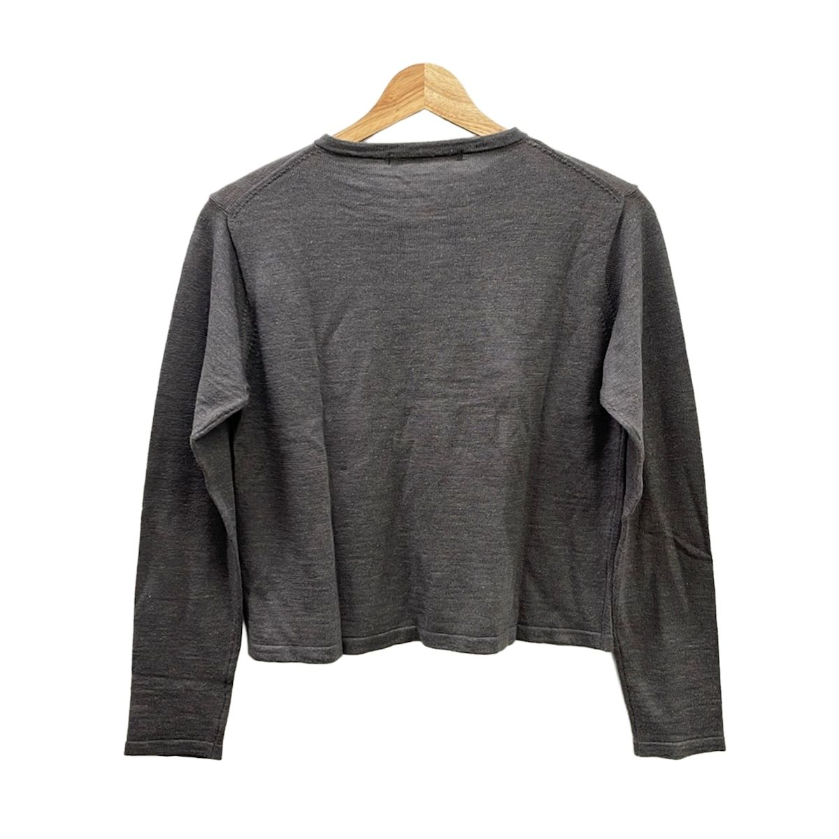 evam eva(エヴァムエヴァ) カーディガン サイズ1 S レディース美品  - グレー 長袖/カシミヤ/麻/ショート丈 evam eva(エヴァムエヴァ) カーディガン サイズ1 S レディース美品