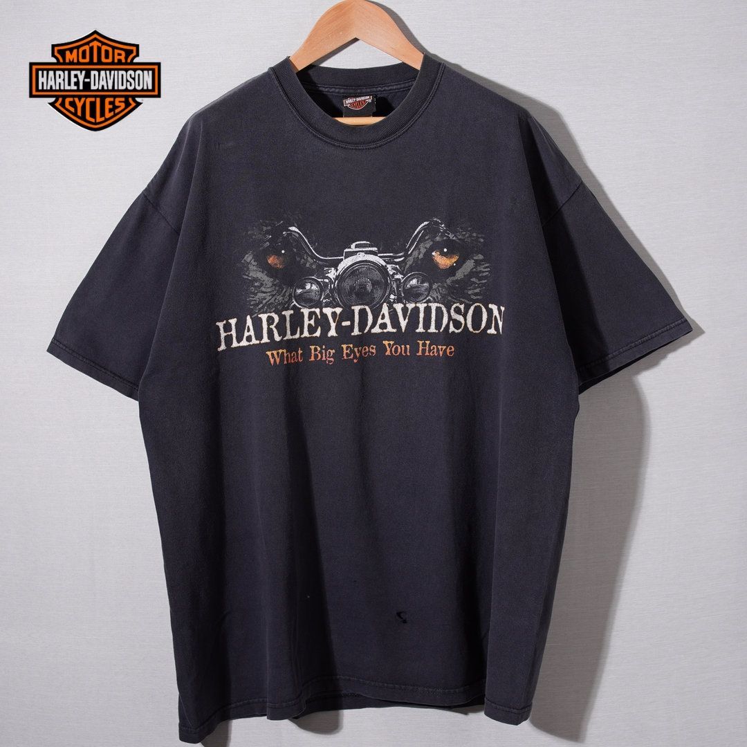 か*り様 90s USA製　Harley-Davidson Tシャツ　フェード 90s USA製 ハーレーダビッドソン Tシャツ XL ブラック ハーレーT