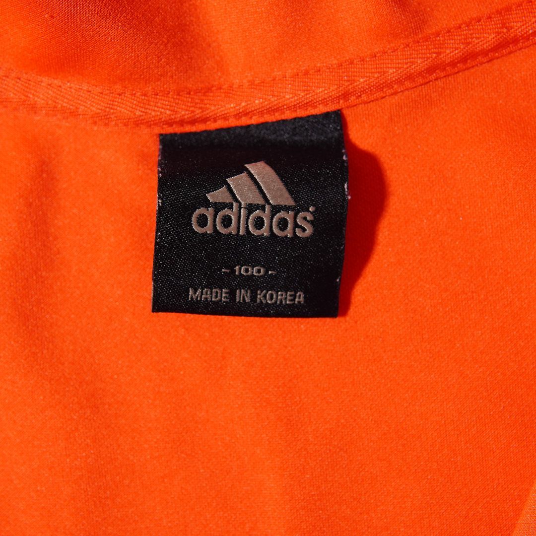 アディダス adidas トラックジャケット L ネイビー オレンジ ロゴ刺繍
