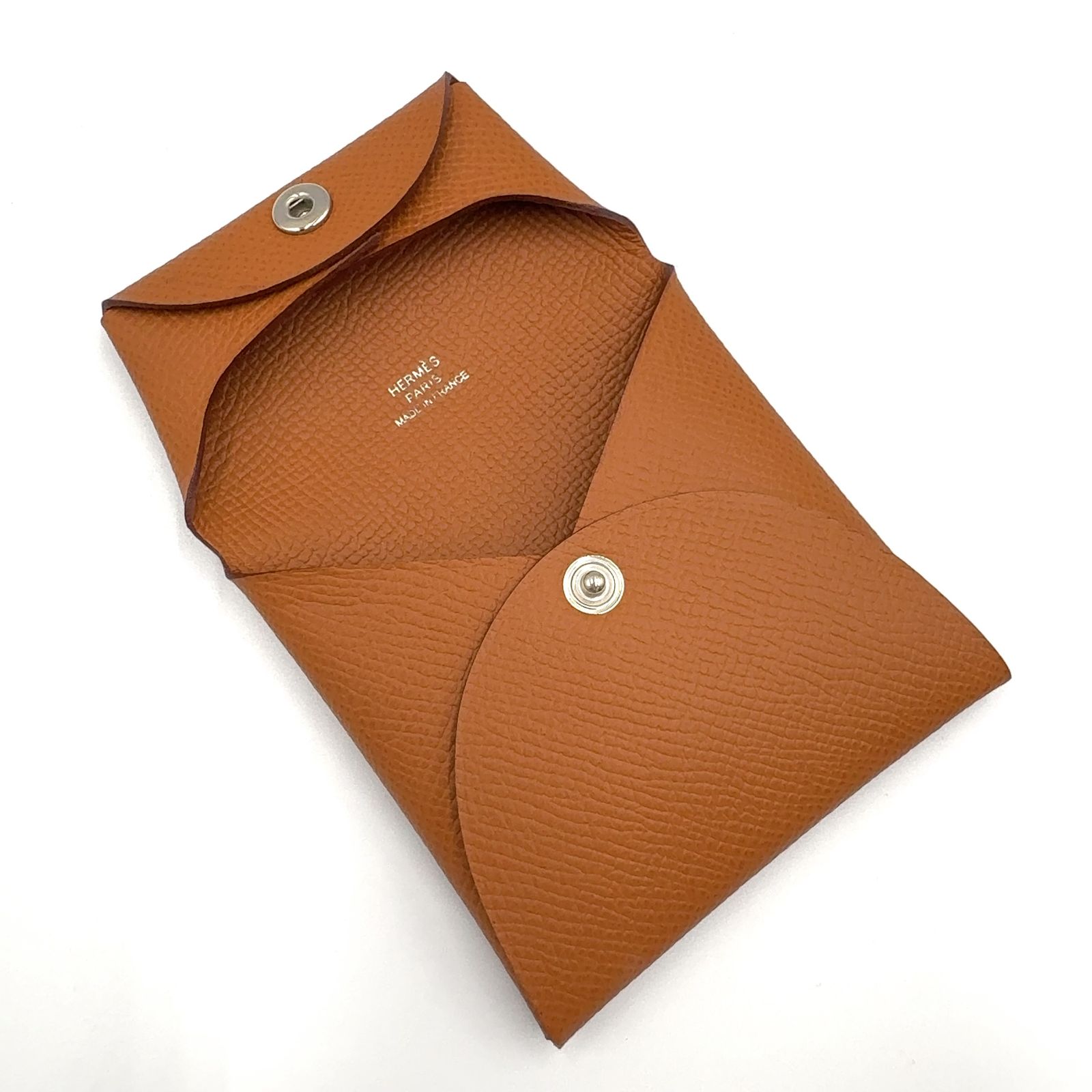 HERMES バスティア 小銭入れ W刻印 ヴォーエプソン ライトブラウン