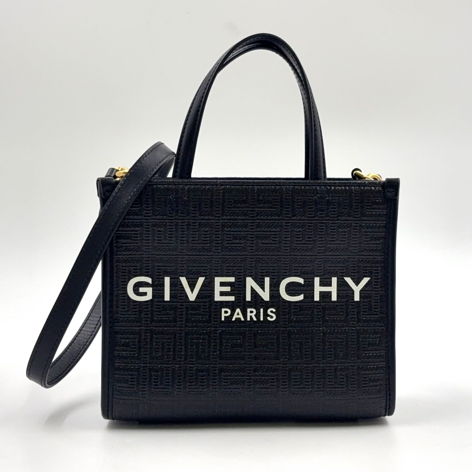 GIVENCHY G-TOTE ブラック ハンドバッグ ショルダーバッグ ゴールド 