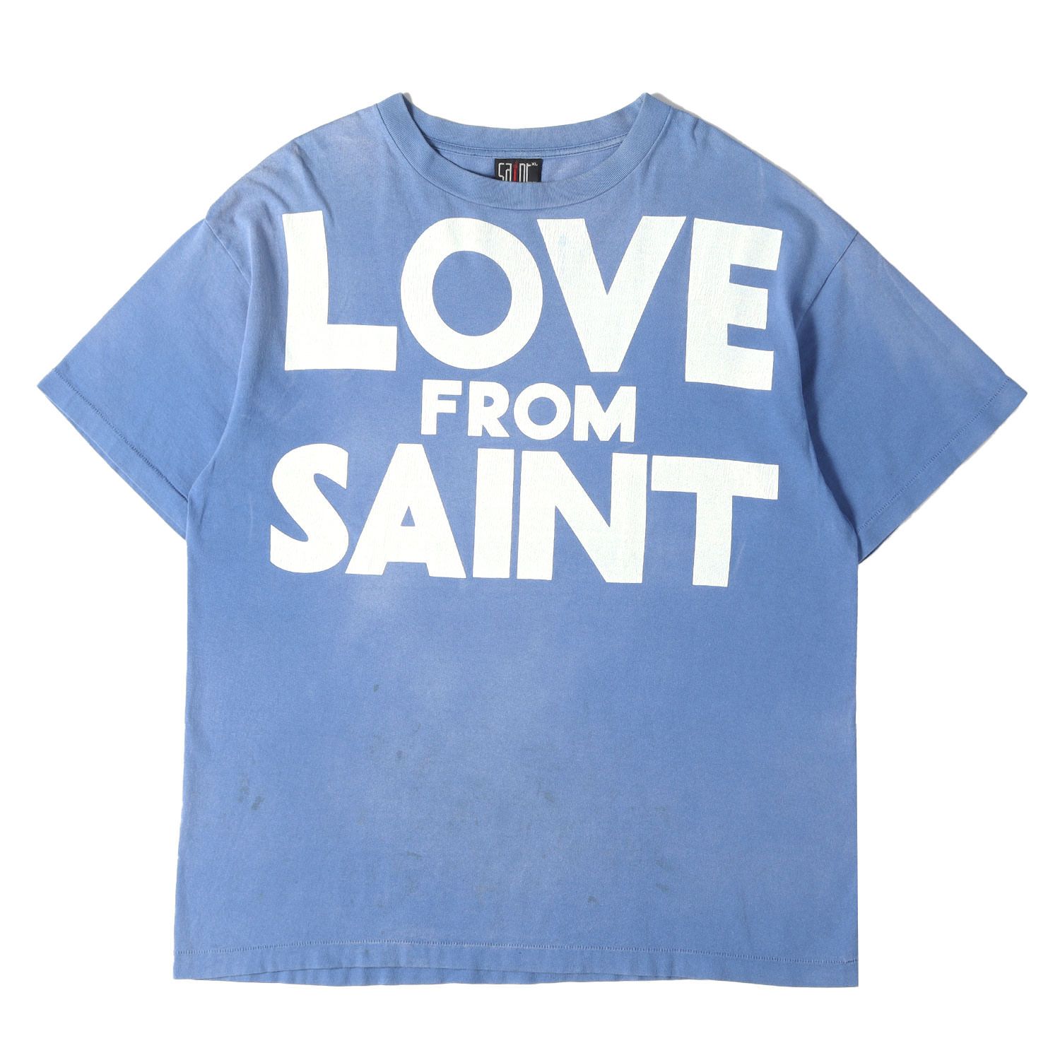 美品】SAINT MICHAEL セントマイケル Tシャツ ブルー サイズ:XL | 22SS 