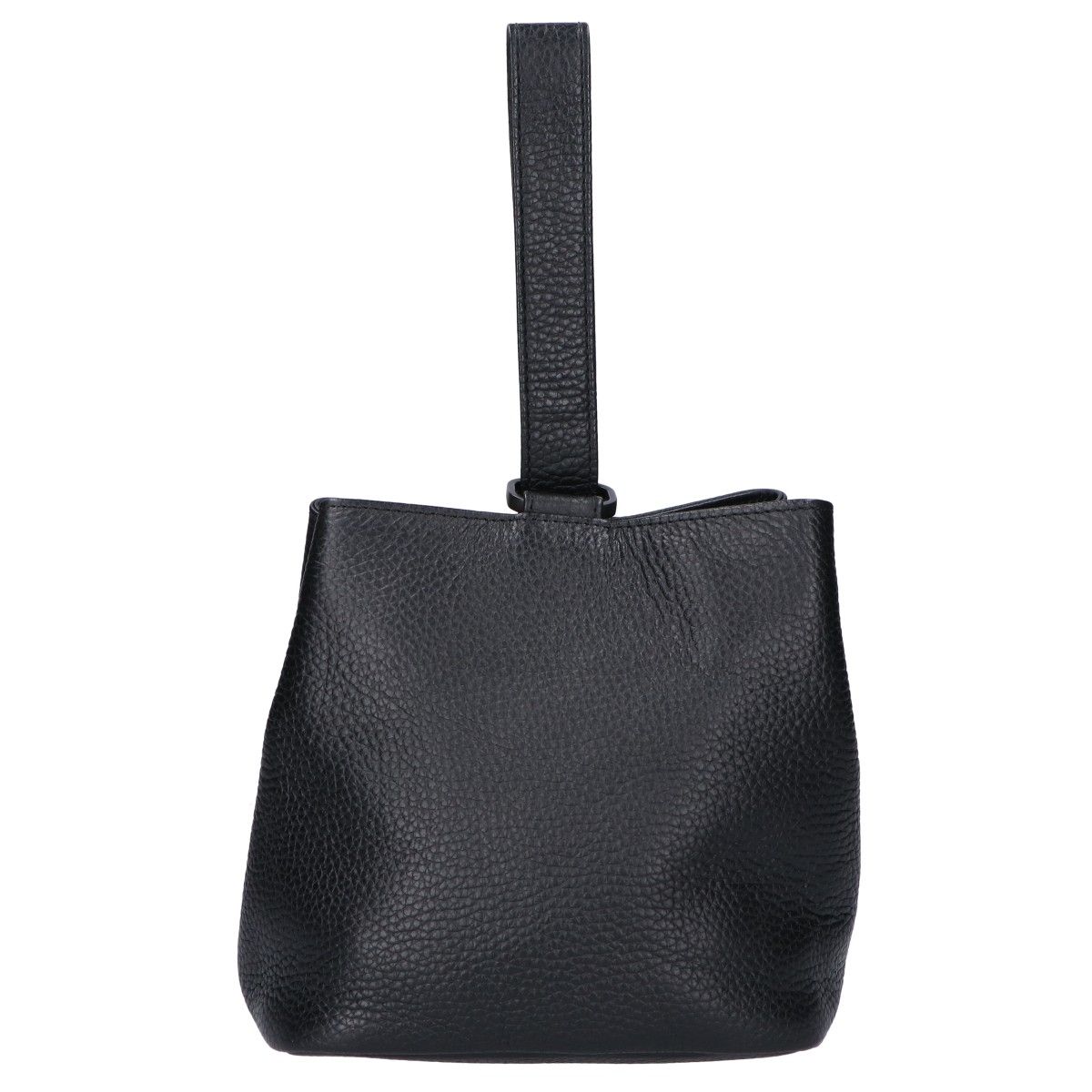 Hush Tug レザー巾着 巾着レザーバッグ ブラック
