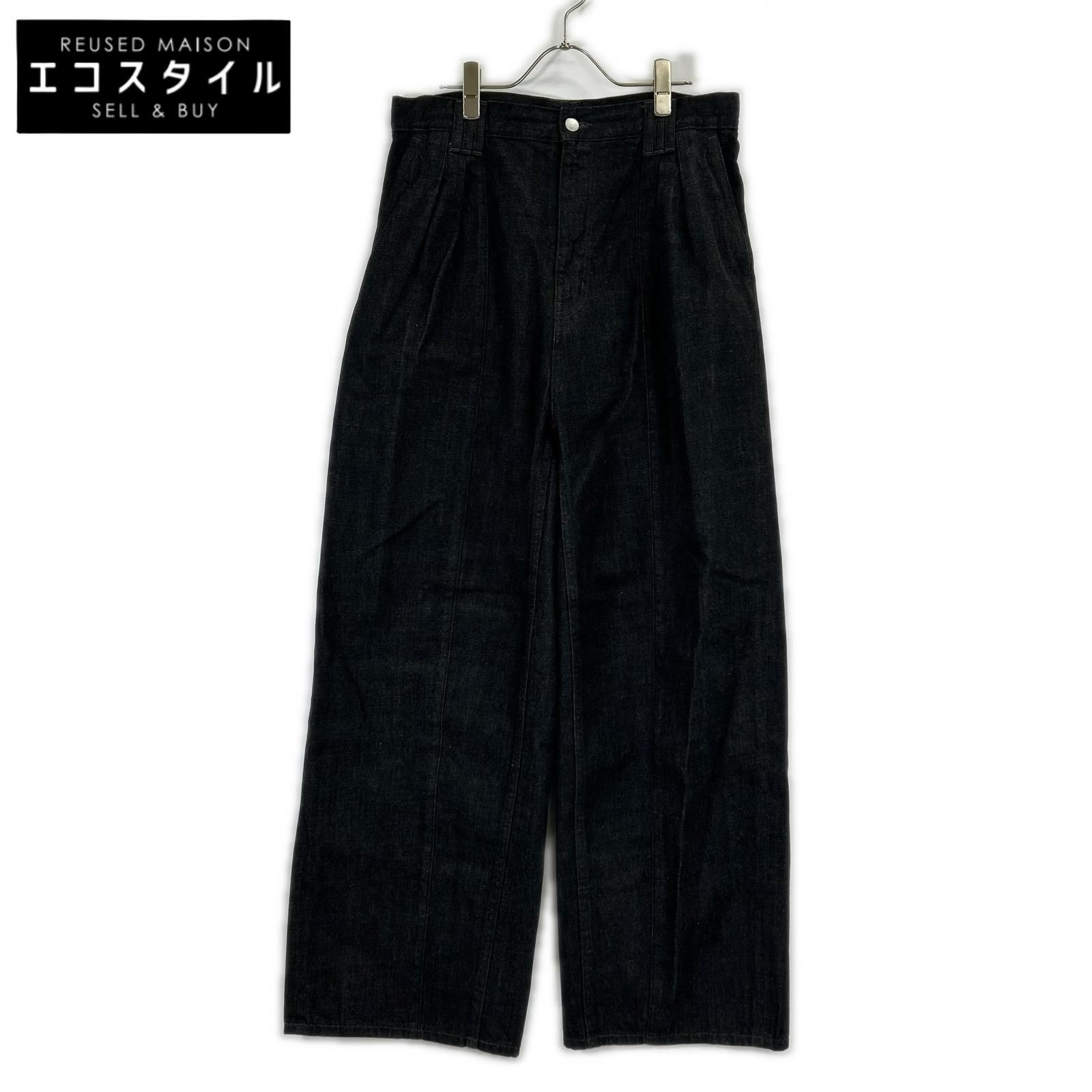 YOKE ヨーク 26SS YK26SS01189P ﾌﾞﾗｯｸ 3pleated Wide Leg Denim 