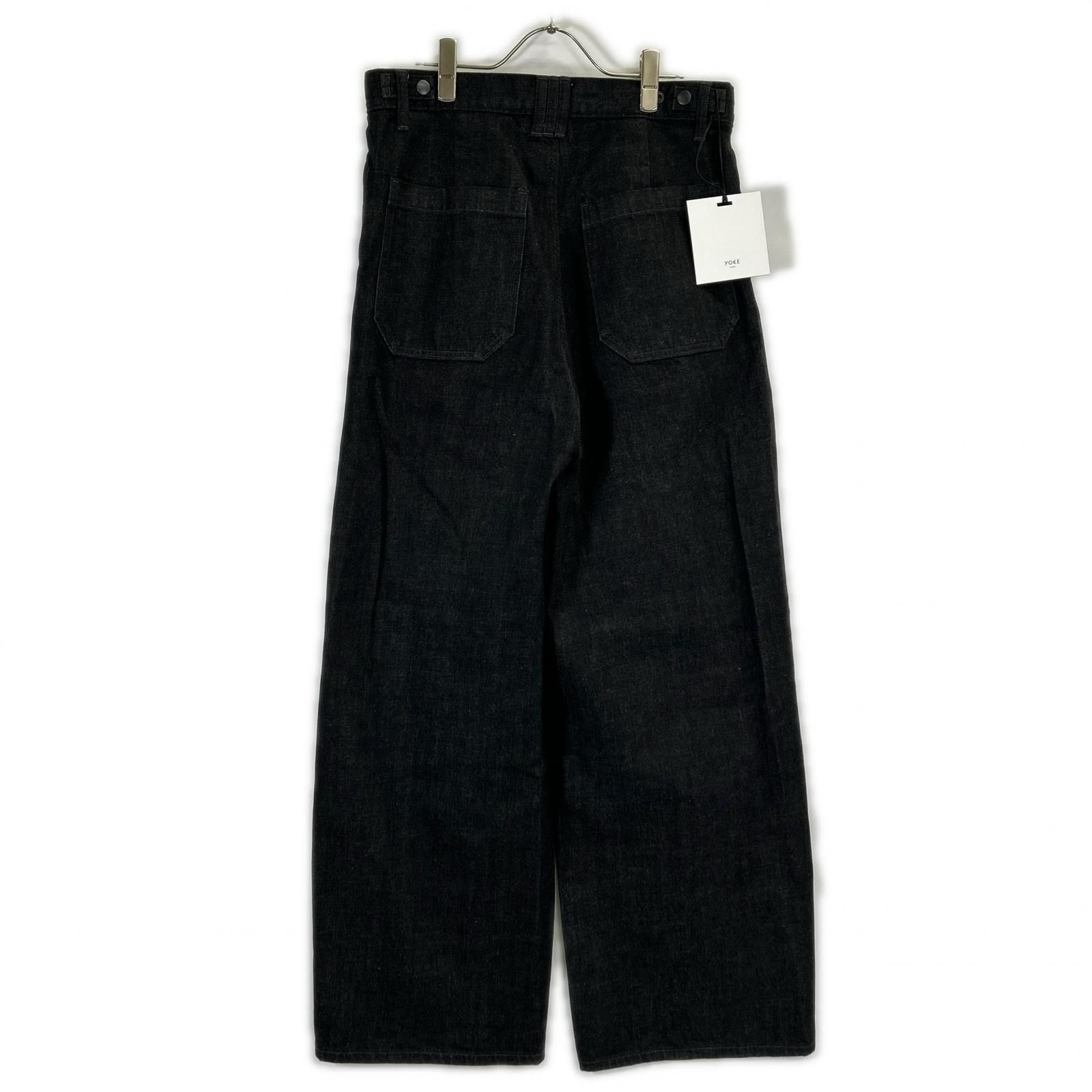 YOKE ヨーク 26SS YK26SS01189P ブラック 3pleated Wide Leg Denim 