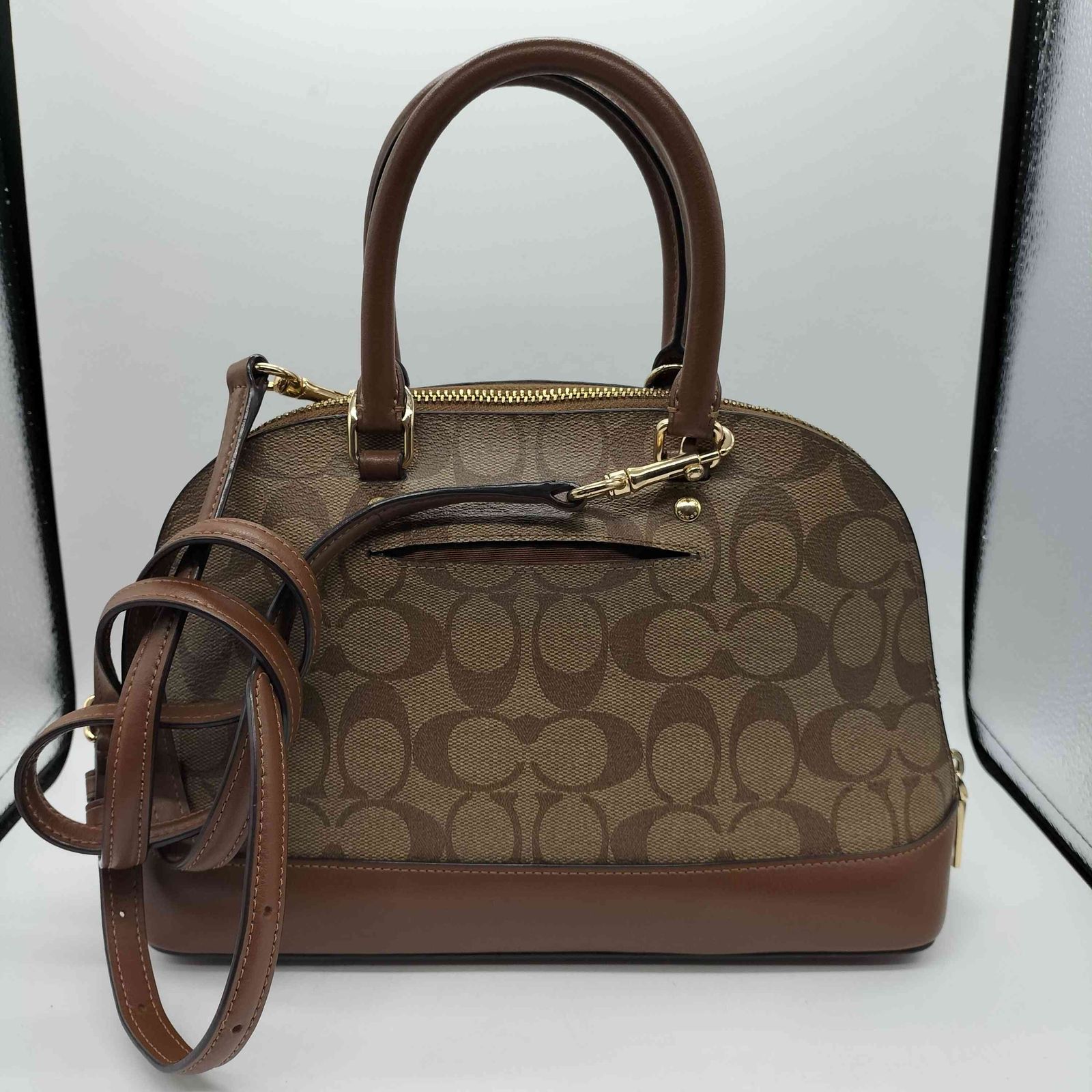 コーチ COACH PVCレザー シグネチャーロゴ2WAY ハンドバッグ