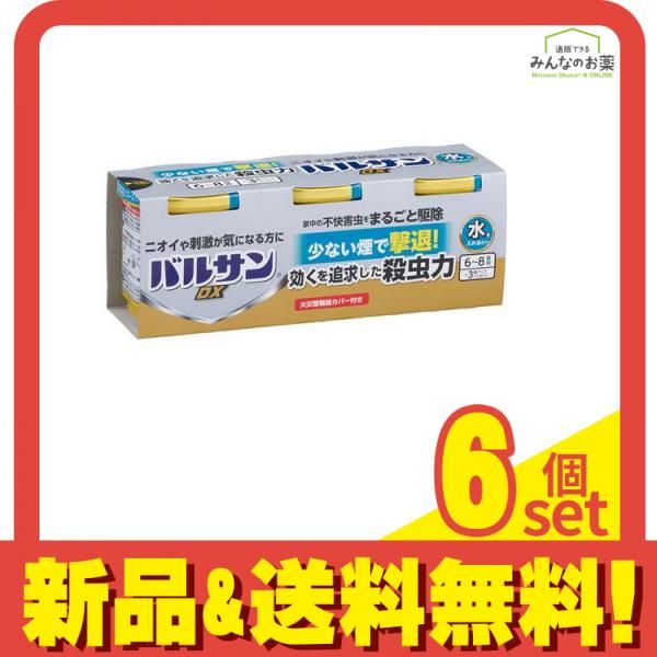 バルサンDX 水を入れるだけ 6～8畳用 くん煙殺虫剤 12.5g× 3個入 6個セット まとめ売り
