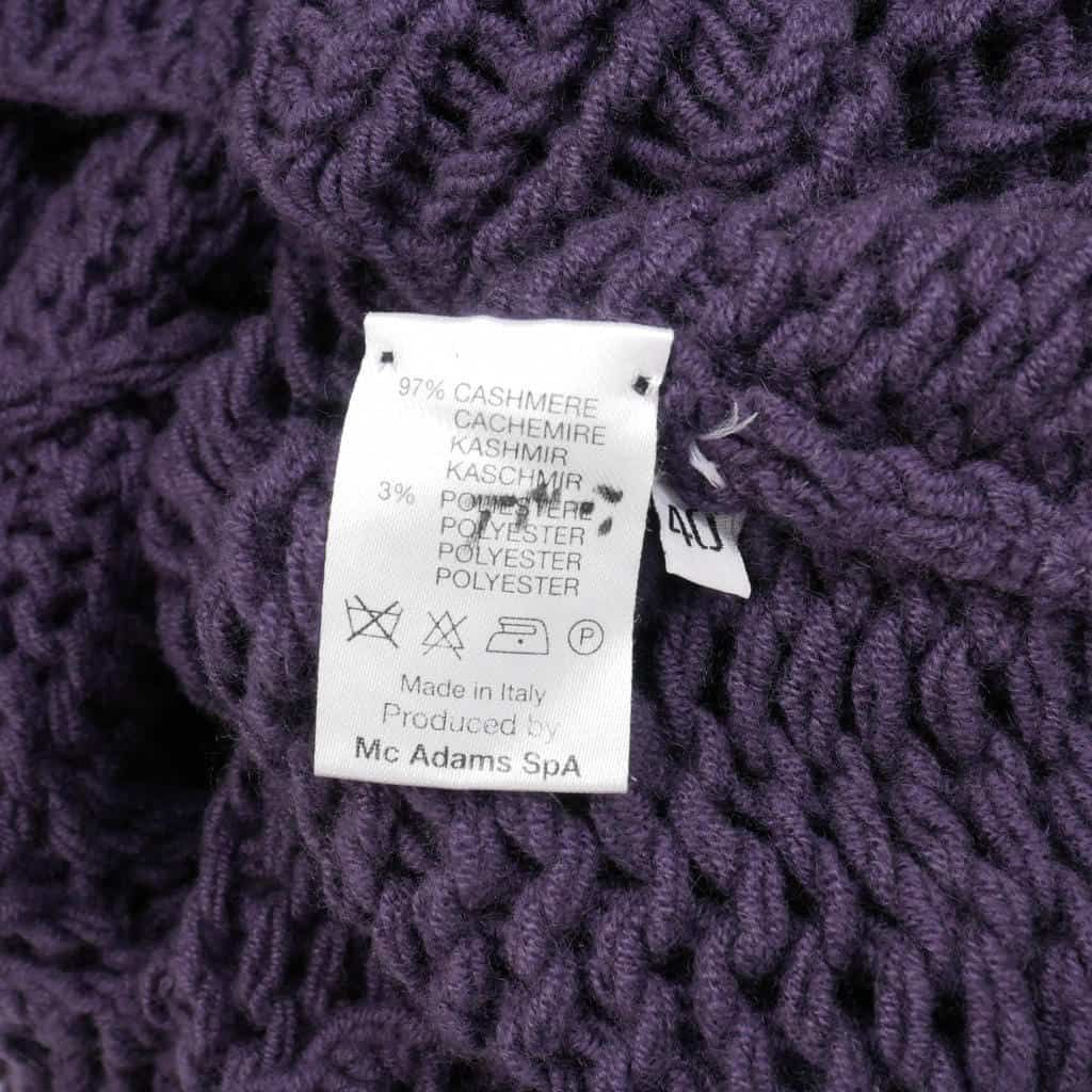 チヴィディーニ カシミヤ ニット タートルネック ローゲージ 無地 40 紫 チヴィディーニ CIVIDINI カシミヤ ニット タートルネック ローゲージ