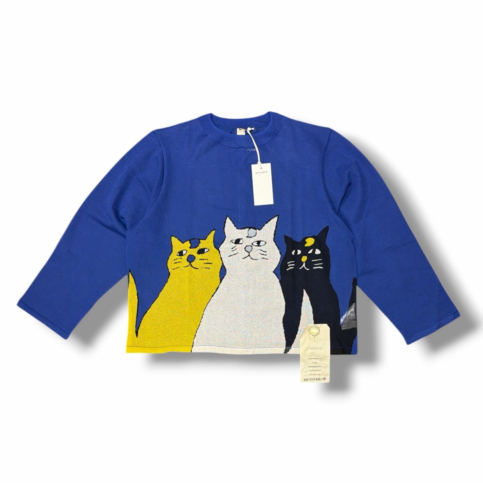 参考上代99000円 未使用 SHINYAKOZUKA  25SS AN INITIAL JUMPER アンイニシャルジャンパー ニット セーター シンヤコヅカ 2501SK123 ブルー L （12336M） 参考上代99000円 未使用 SHINYAKOZUKA 25SS AN INITIAL JUMPER アン