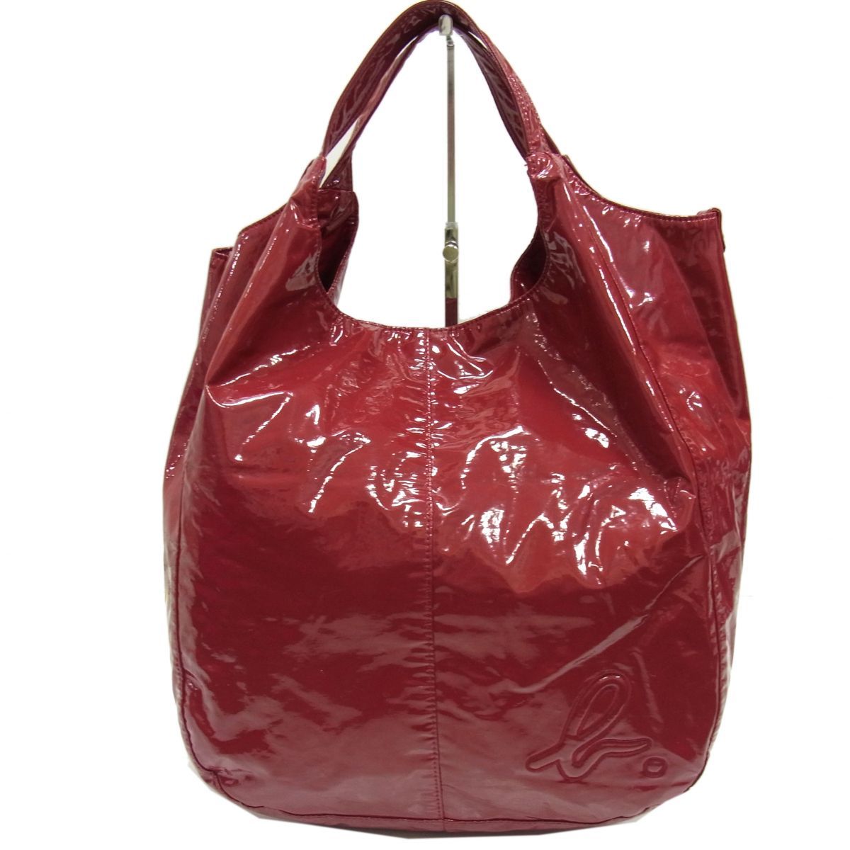 ☆agnes b アニエスベー エナメル トートバッグ ショルダーバッグ 